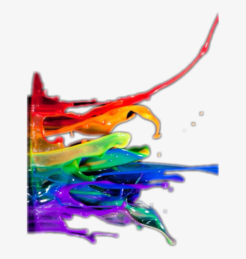 Splash rainbow paint vinyl wall art - TenStickers