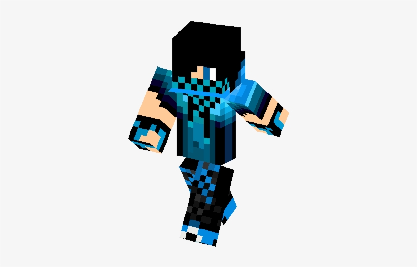 Layout Minecraft Blue Creeper Skin