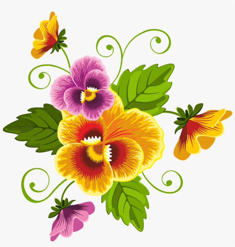 Flores De Pensamientos Para Bordar - Free Transparent PNG Download - PNGkey