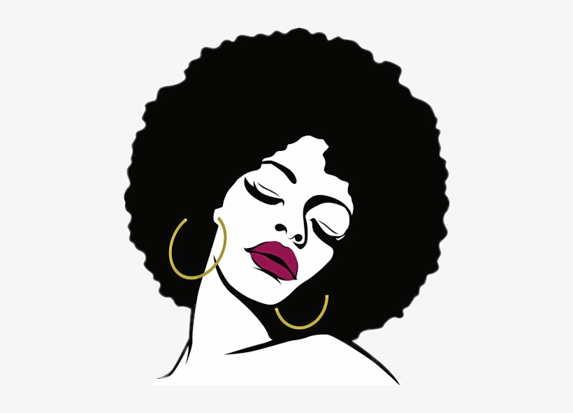 Silhouette Silueta Woman Femme Afro Afro Lady Free Transparent Png Download Pngkey