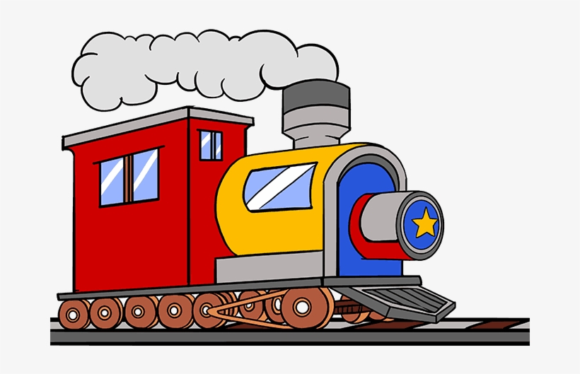 How To Draw A Train In A Few Easy Steps - Train Drawing, transparent png #2305861