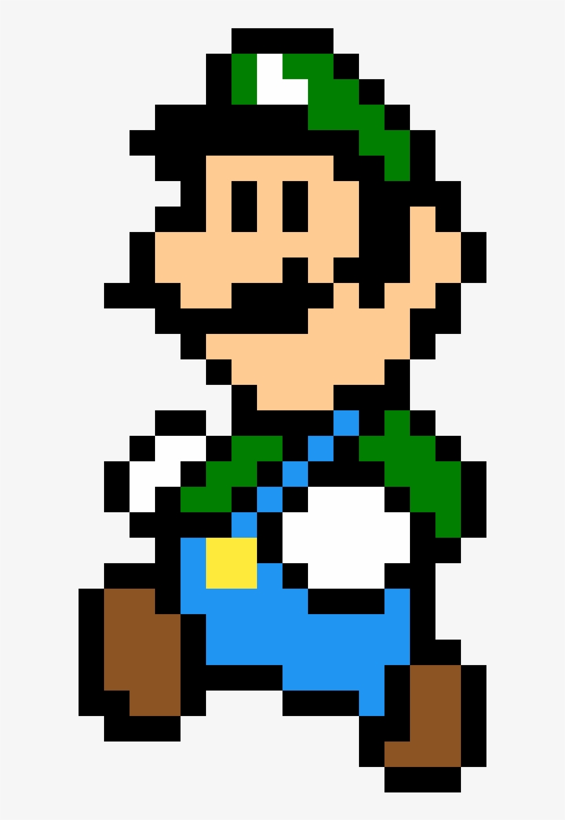 Luigi - Mario Bros En Cuadricula - Free Transparent PNG Download - PNGkey