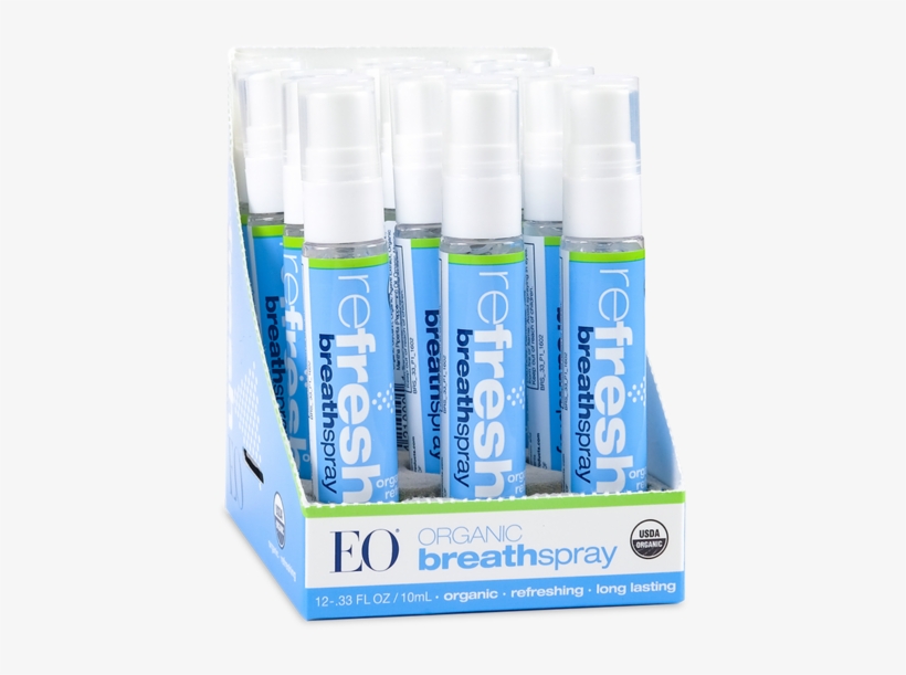 Eo Certified Organic Breath Spray Refresh 12 Pack - Eo Products Breath Spray, Organic Refresh, 0.33 Ounce, transparent png #2316498