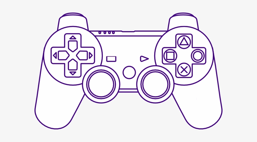 Playstation 2 Clipart Png - Ps4 Controller Coloring Page - Free