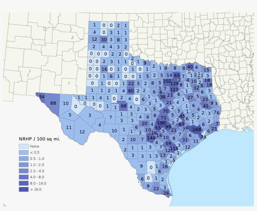 Texas Map Historic Landmarks - Free Transparent Png Download - Pngkey