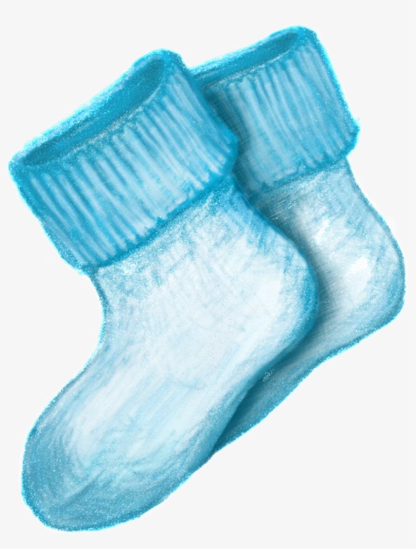 Детские носки на прозрачном фоне