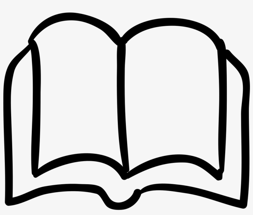 Book Opened Outlined Hand Drawn Tool Comments - Hand Drawn Book Icon, transparent png #2370715