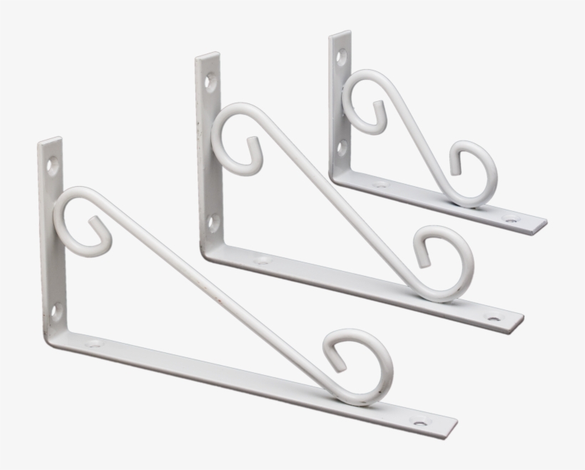 Scroll Brackets - White - Wood, transparent png #2418155