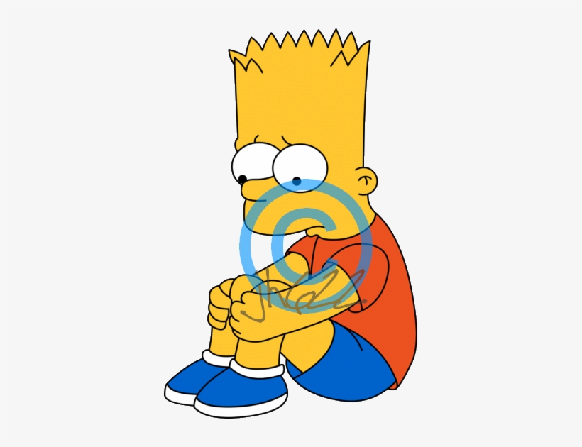 Sad Bart Png - Sad Bart Simpson Png Transparent PNG - 576x432