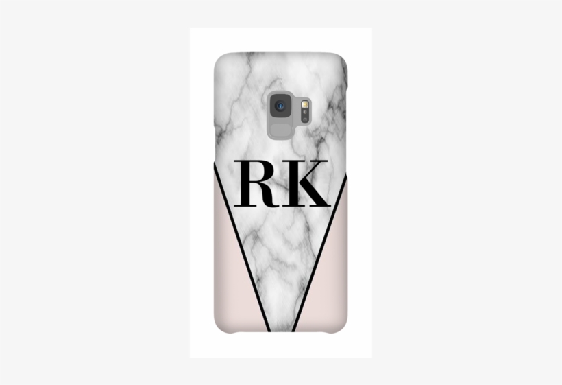 Personalised Pink X Grey Marble Contrast Initials Samsung - Samsung Galaxy S9, transparent png #2448531