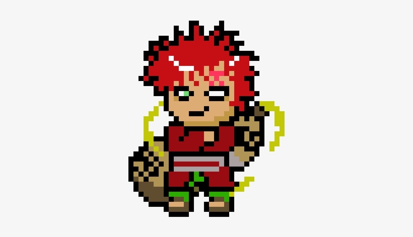 Gaara - Gaara En Pixel Art Png - Free Transparent PNG Download - PNGkey