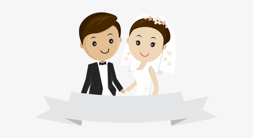 Happy Wedding - Background Wedding Cartoon - Free Transparent PNG Download  - PNGkey