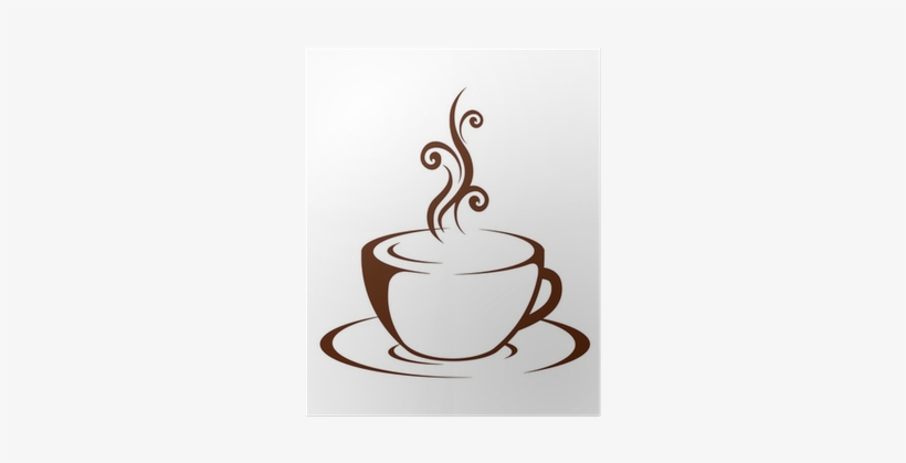Cup Of Hot Drink (coffee, Tea Etc) Poster • Pixers® - Coffee Mug Cafe Stencils, transparent png #2533052