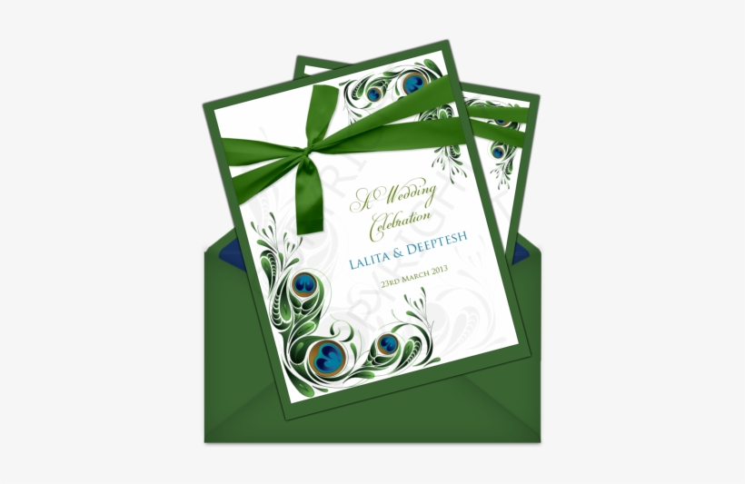 Letter Style Email Wedding Card Templates - Sample Wedding Invitation Green, transparent png #2547292
