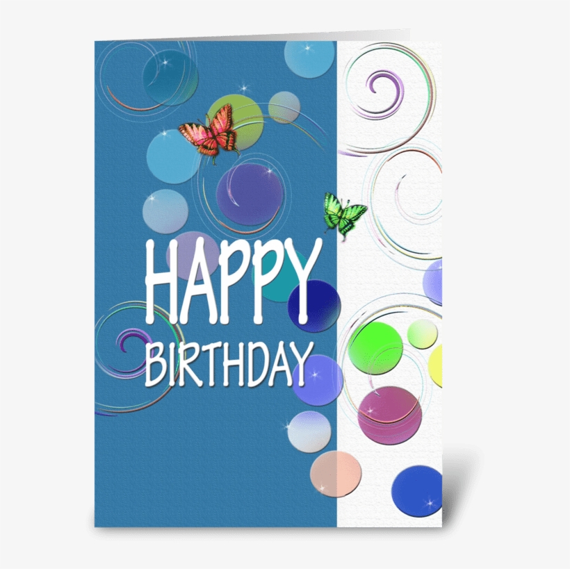 Colorful Happy Birthday Wishes Greeting Card - Greeting Card, transparent png #2598160