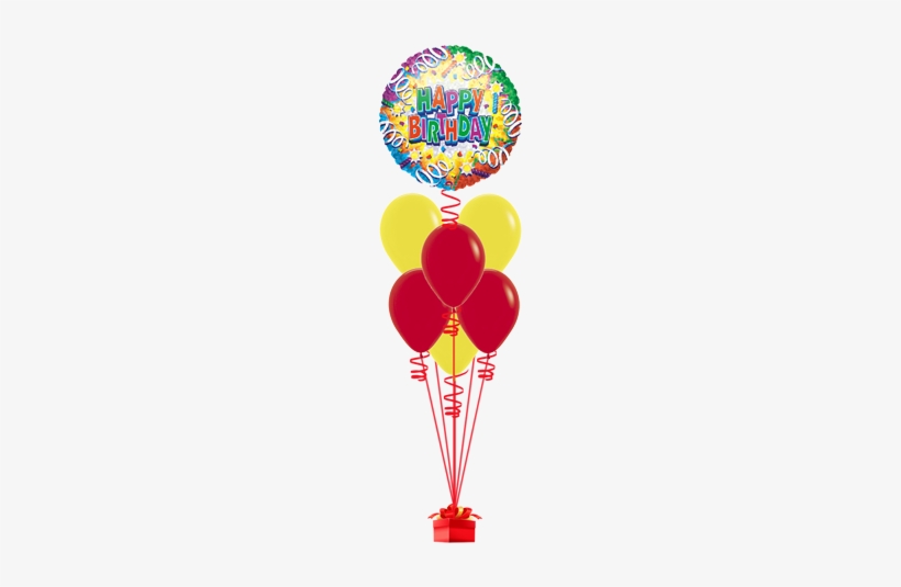 Color Blast Happy Birthday - Birthday Explosion 46cm Happy Birthday Foil Balloon, transparent png #2605821