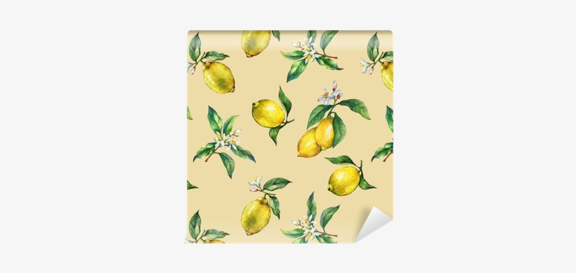 The Seamless Pattern Of The Branches Of Fresh Citrus - Lemon, transparent png #2607840