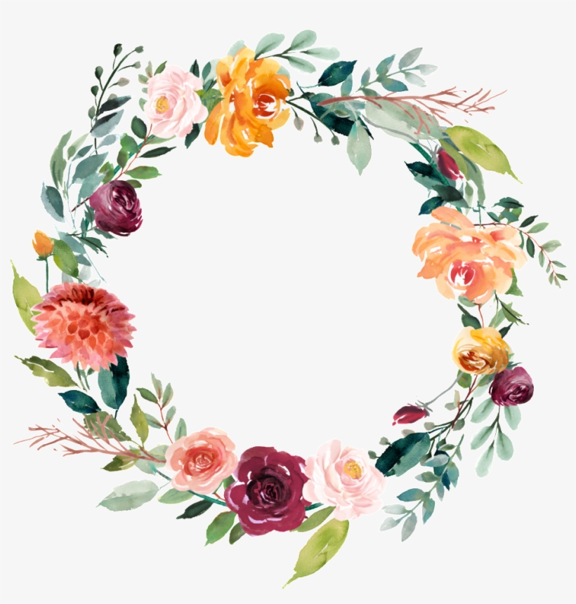 This Graphics Is Garland Vector About Watercolor,flowers ...