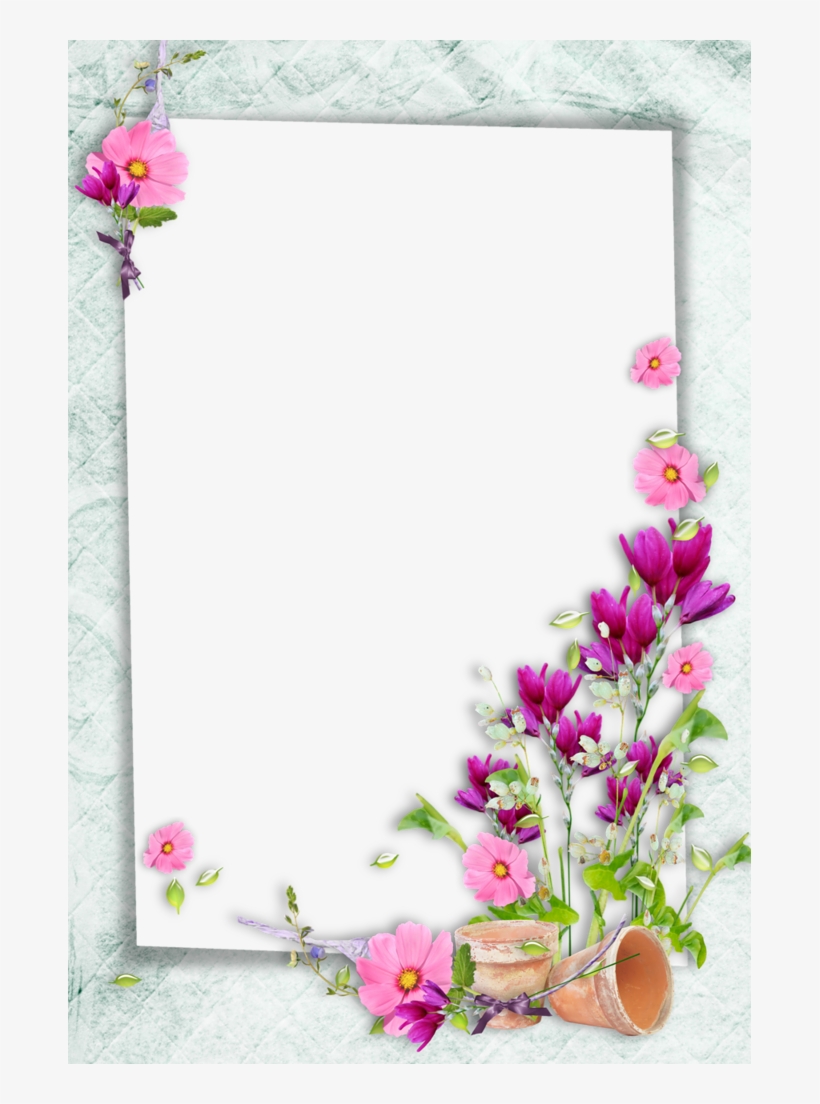 flower and butterfly border design png