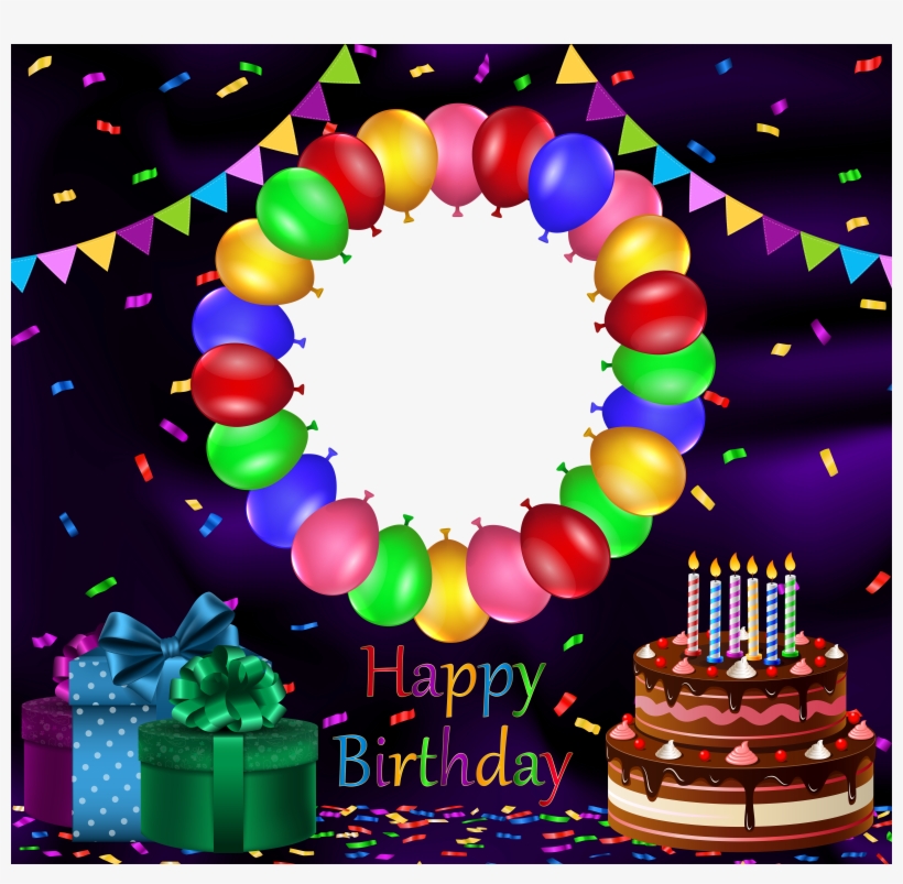 Birthday Transparent Png Frame, Is Available For Free - Happy Birthday Images With Photo Frame, transparent png #2624973