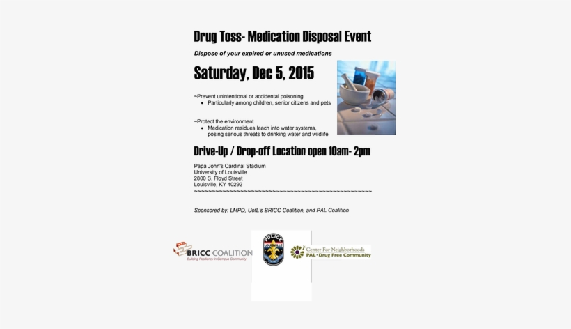 Drug Toss Flyer - Teen Drug Abuse, transparent png #2640969