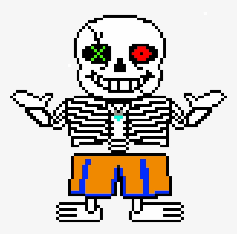 Download Sans Battle Sprite - Undertale Tshirt White Color Drawstring Bag -  White/one PNG Image with No Background 