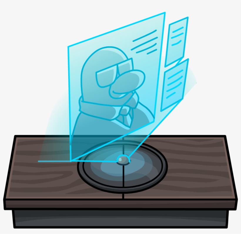 Covert Agent Station Director Hologram - Club Penguin Agent Furniture -  Free Transparent PNG Download - PNGkey