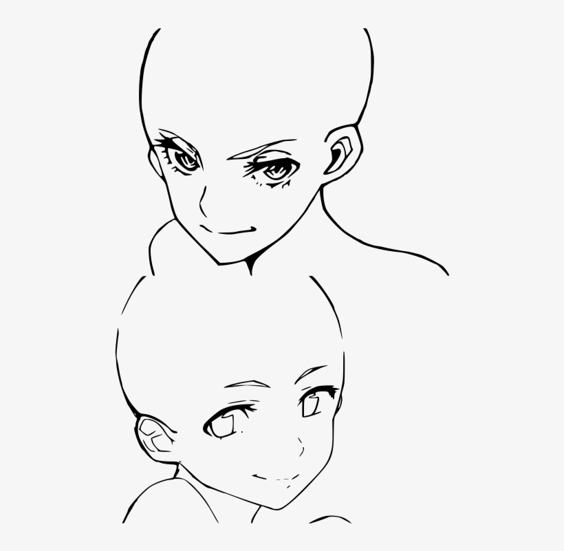 Template Female Anime Head Bases Free Transparent Png Download Pngkey - girl base roblox