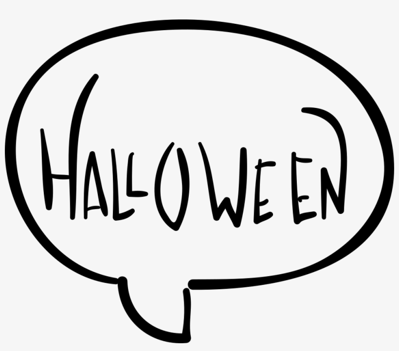 Halloween Chat Speech Bubble - Speech Bubbles Halloween, transparent png #2719884