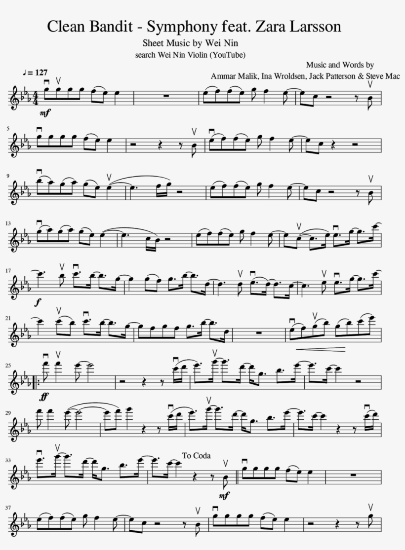 Symphony - Clean Bandit Feat. Zara Larsson Chords, PDF, Music Theory