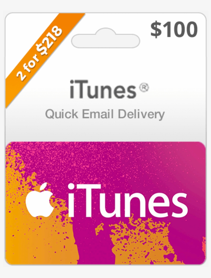 $100 Usa Itunes Gift Card - Apple Itunes Card 100$, transparent png #2730275