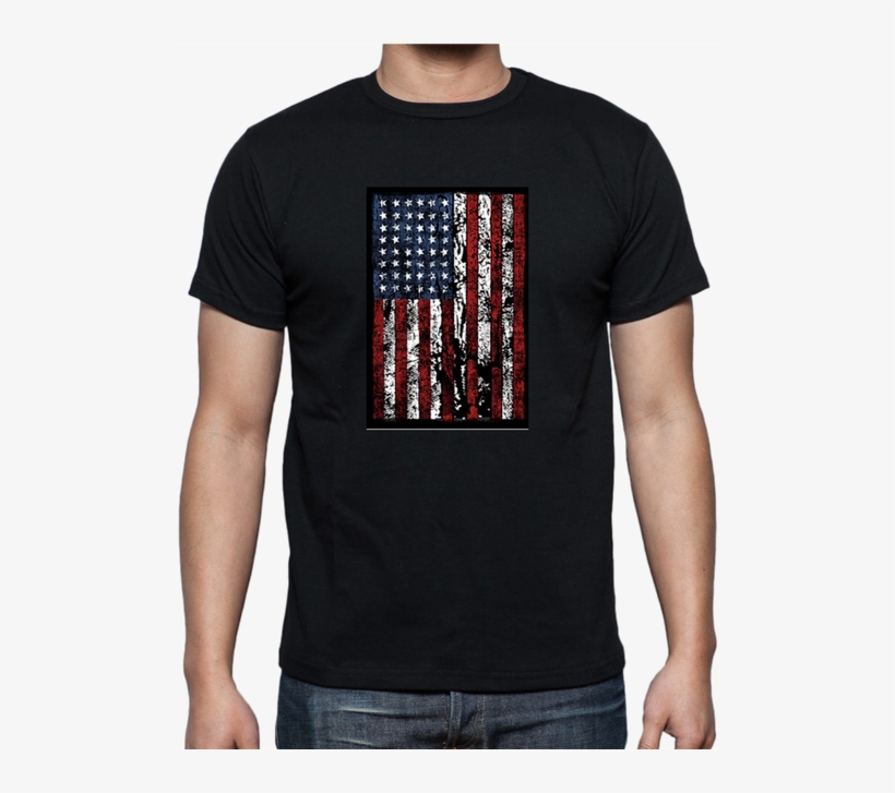 American Flag Of Distressed - Narendra Modi T Shirt - Free Transparent ...
