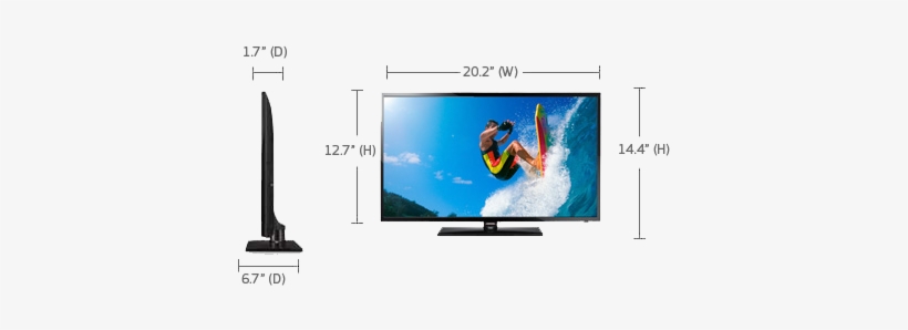 Dimensions - Samsung Un50j5000af - Free Transparent PNG Download - PNGkey