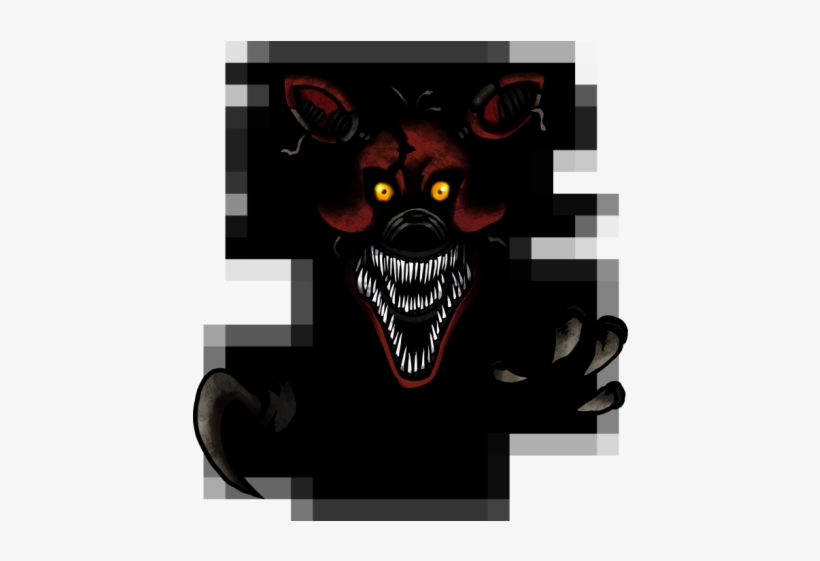 Five Nights At Freddy's - Nightmare Foxy Head Drawing - Free Transparent  PNG Clipart Images Download
