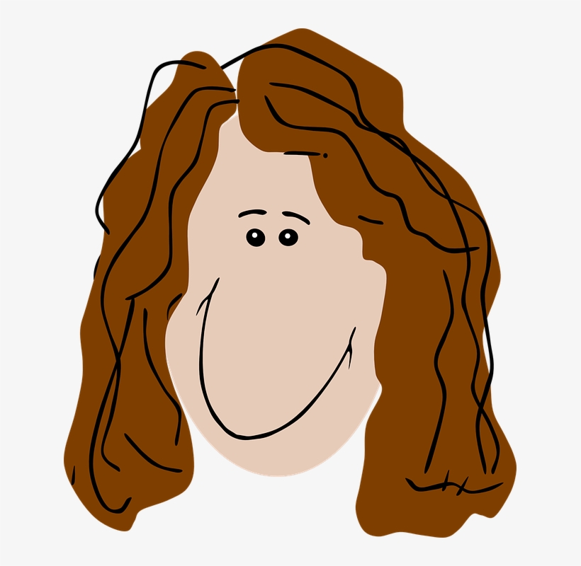Animated Cartoon Girl With Brown Hair