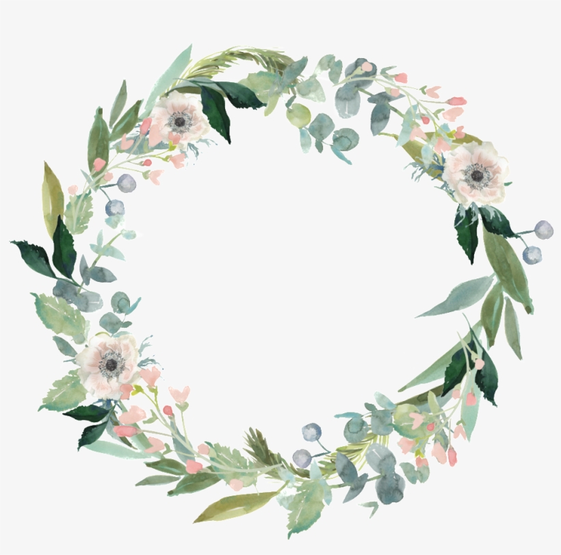 Fresh Garland Decorative Border Png - Thank You Floral Wreath - Free