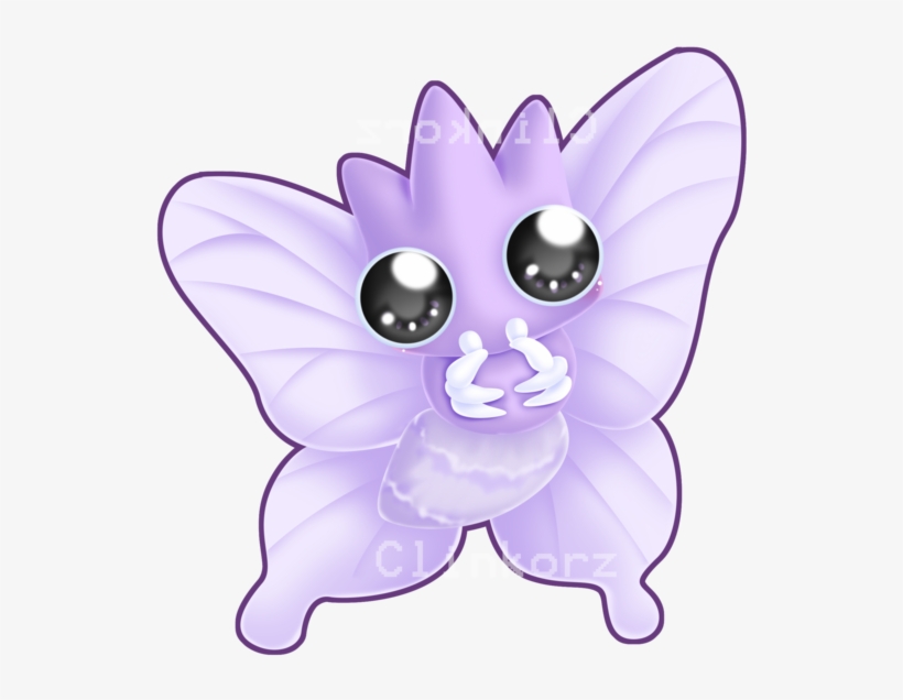 Venomoth Banner Pokemon Cute Venomoth Free Transparent Png Download Pngkey