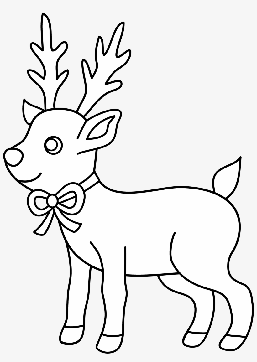 Download Christmas Reindeer Coloring Page Christmas Coloring Pages To Print Cute Free Transparent Png Download Pngkey