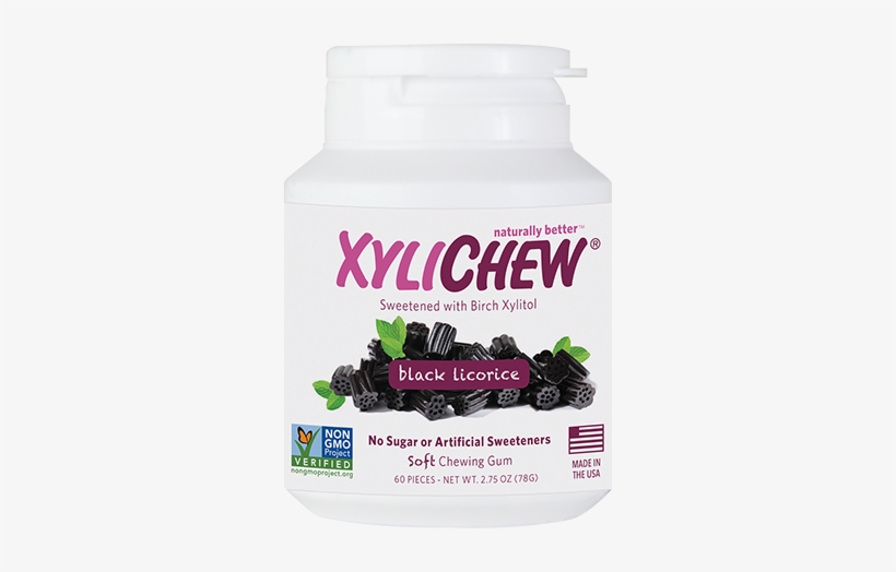 Xylichew Licorice Chewing Gum - 12 Count, transparent png #2939454