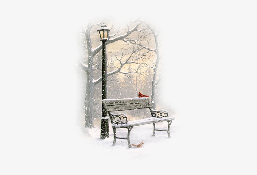 Winter Christmas Christmas Cards Winter Wonderland Banc De Parc En Hiver Free Transparent Png Download Pngkey