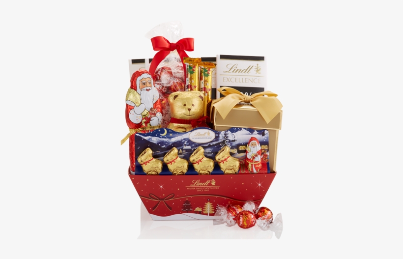 Image For Lindt Holiday Selections Gift Basket From - Lindt Milk Chocolate, Gold Reindeer Sleigh - 1.7 Oz, transparent png #2955246