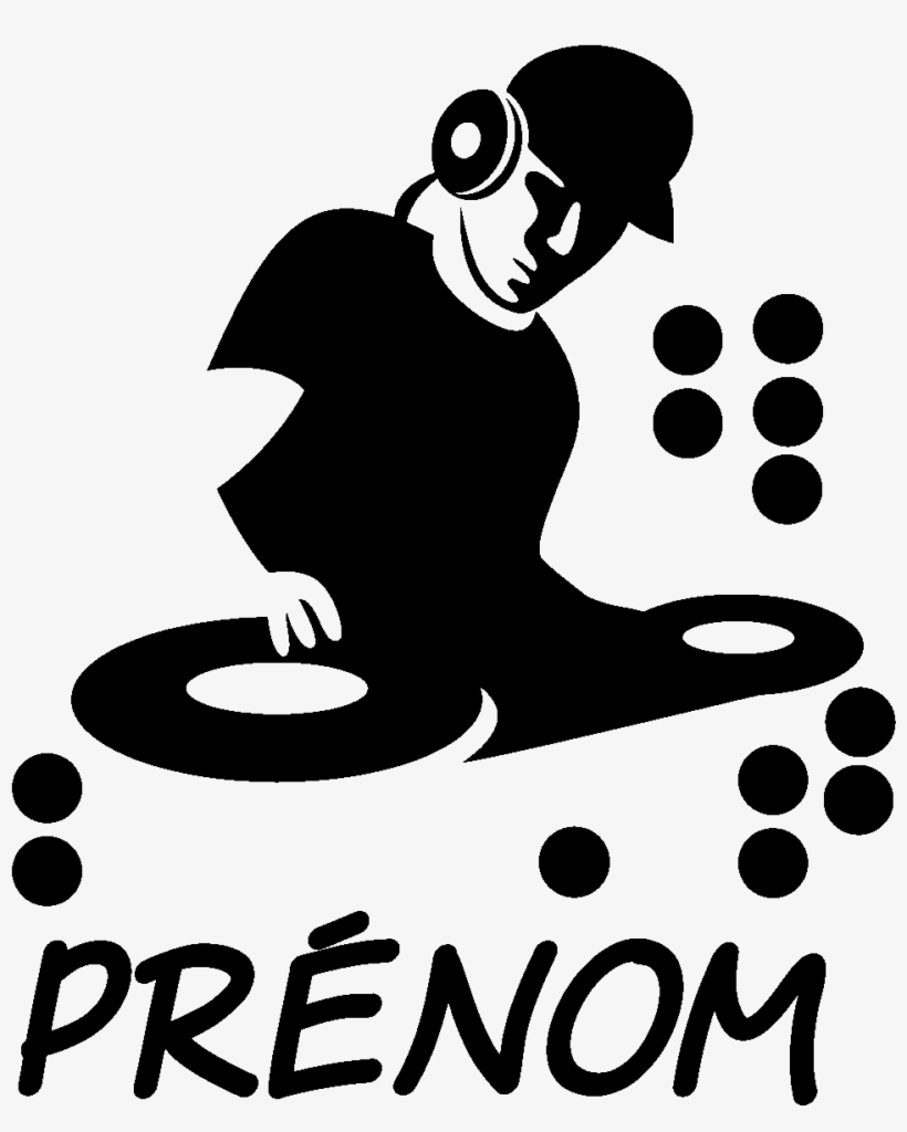 Sticker Prénom Personnalisable Dj Musique And Cinema Stickers Dj Free