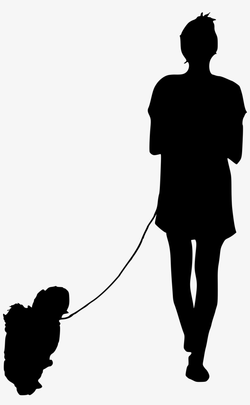 Free Download - Person Walking Dog Silhouette - Free Transparent PNG ...