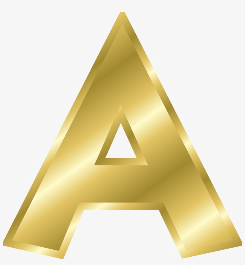 Gold Png Image - Letter A In Gold, transparent png #302240