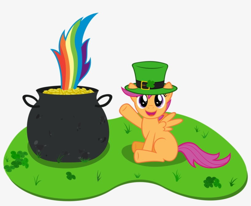Stabzor, Clover, Cute, Cutealoo, Hat, Pot Of Gold, - Pot Of Gold End Rainbow, transparent png #302488