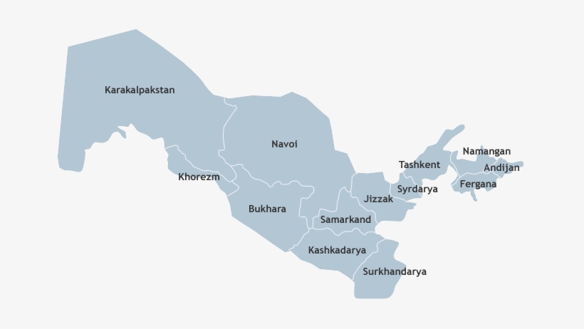 Карта узбекистана для презентации