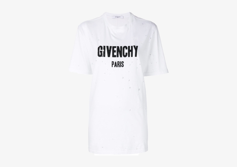 Distressed Logo Print T-shirt - Harvey Nichols Givenchy Icon Medium ...