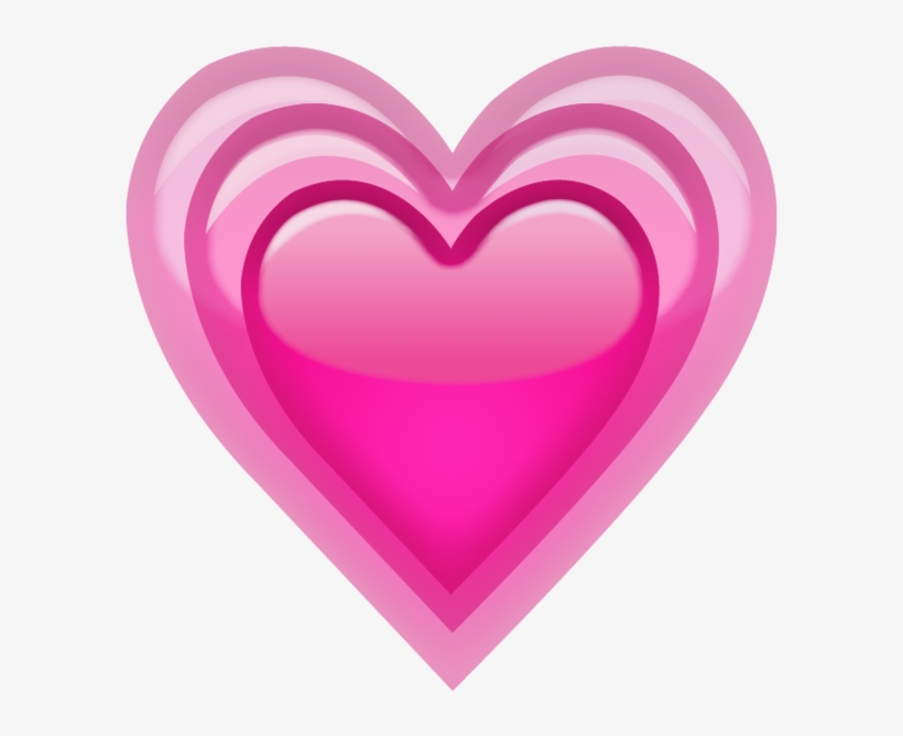 Pink Vibrating Hearts - Iphone Heart Emoji Png - Free Transparent PNG ...