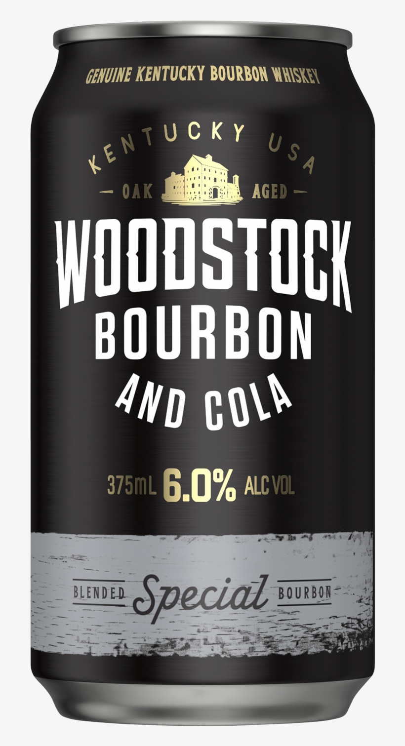 Woodstock Bourbon & Cola Cans 6% 375ml - Woodstock Bourbon & Cola 6% Cans 10 Pack, transparent png #3101227