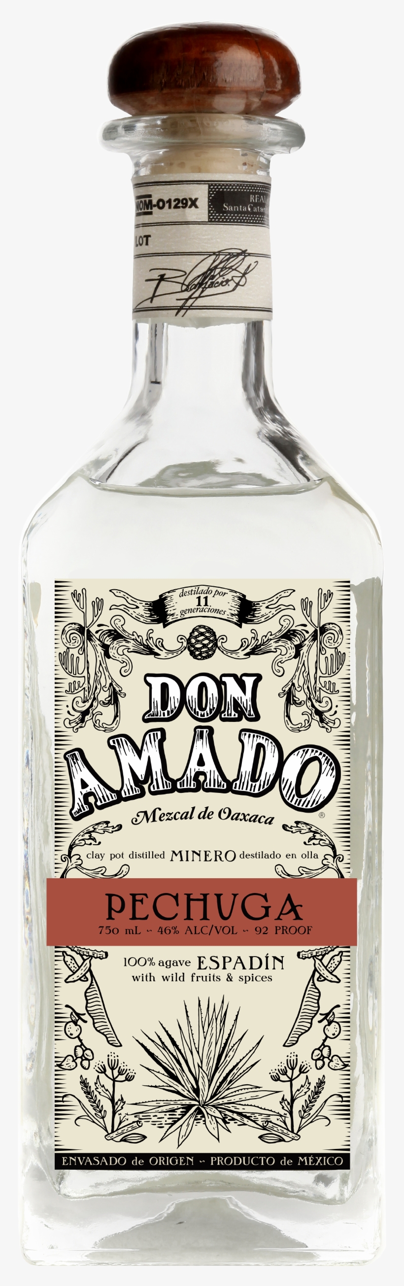Bottle Shot (png) - Don Amado Mezcal Pechuga 750ml - Free Transparent ...